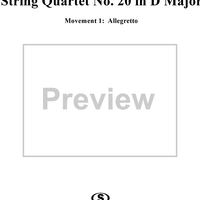 Quartet No. 20, Movement 1 - Score