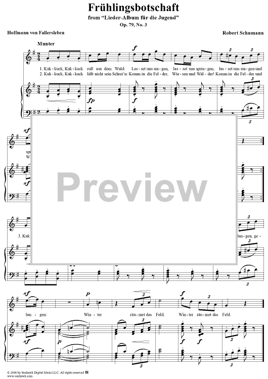 Frühlingsbotschaft, No. 3, Op. 79