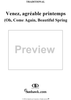 Venez, agréable printemps - (Oh, Come Again, Beautiful Spring)