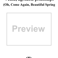 Venez, agréable printemps - (Oh, Come Again, Beautiful Spring)