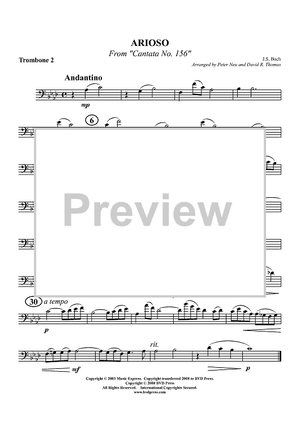 Arioso From "Cantata No. 156" - Trombone 2