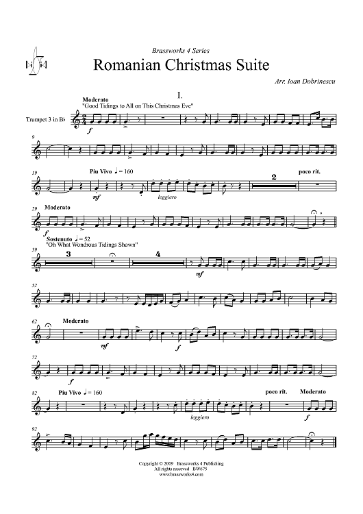 Romanian Christmas Suite - Trumpet 3 in B-flat