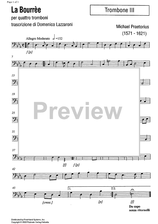 La Bourrée - Trombone 3