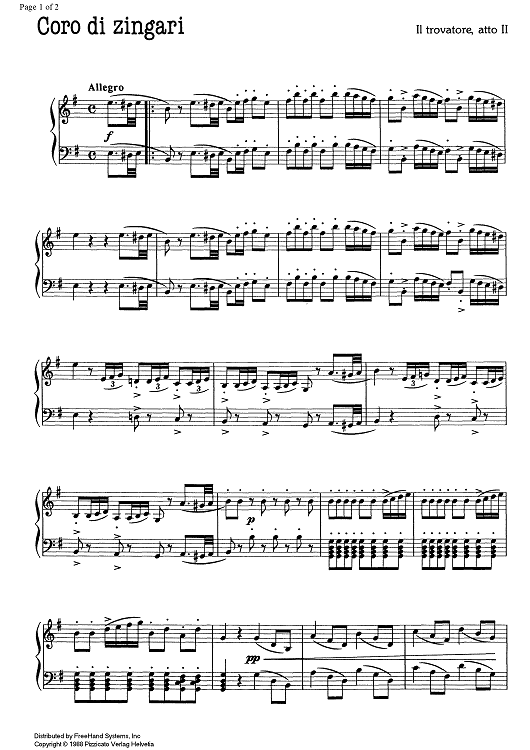 Coro di zingari from il trovatore