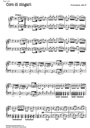Coro di zingari from il trovatore