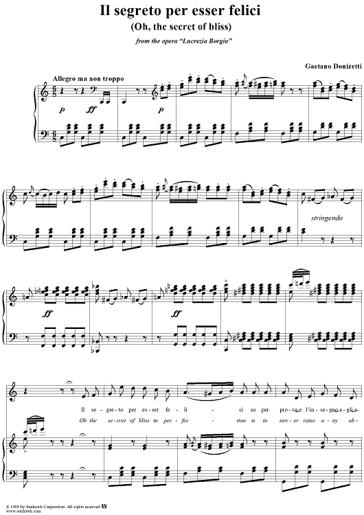 Il segreto per esser felici