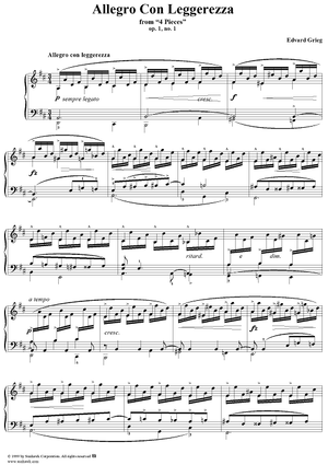 Allegro Con Leggerezza  - No. 1 from "4 Pieces" Op. 1