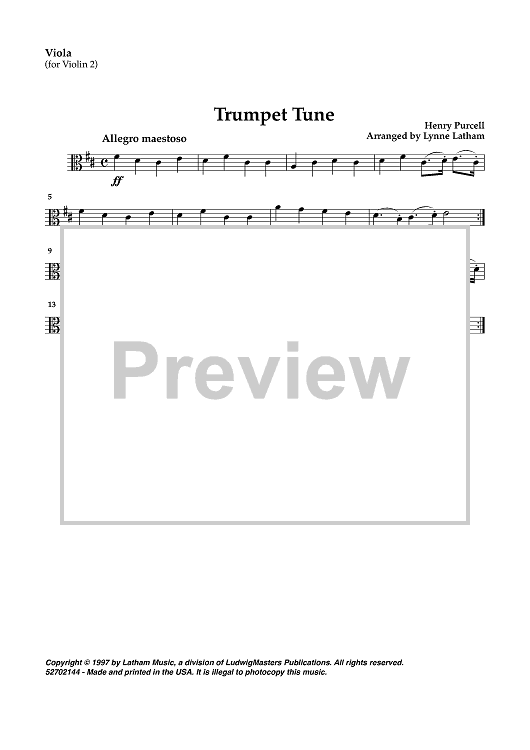 Trumpet Tune - Viola