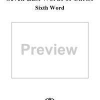 Seven Last Words of Christ, 6th WORD