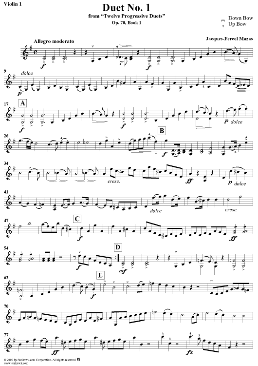 Duet No. 1 - Violin 1