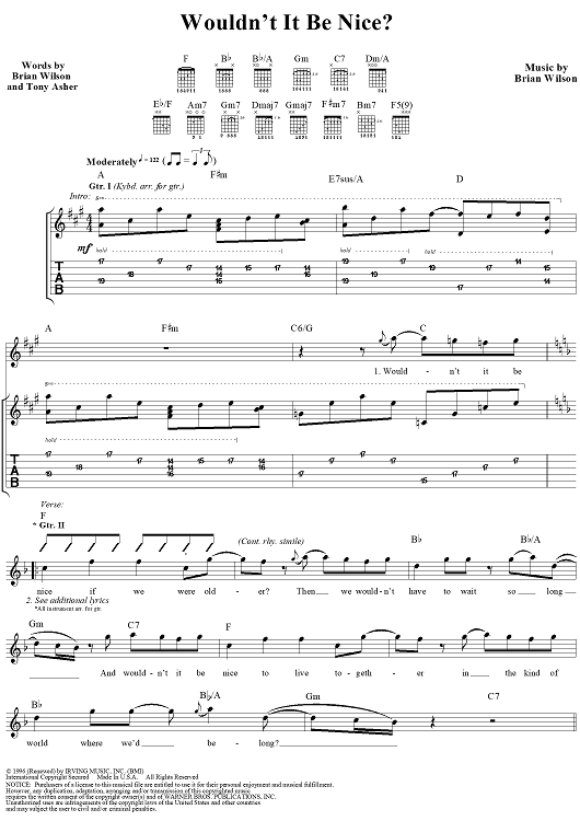 Wouldn't It Be Nice?