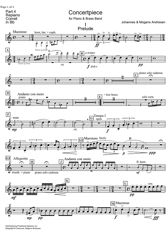 Concertpiece - B-flat Ripieno Cornet