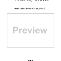 Would my conceit - No. 16 from "First Book of Airs, Part 2"