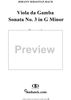 Sonata No. 3 in G Minor, Movement 1 - Piano Score