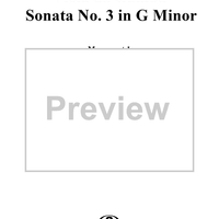 Sonata No. 3 in G Minor, Movement 1 - Piano Score
