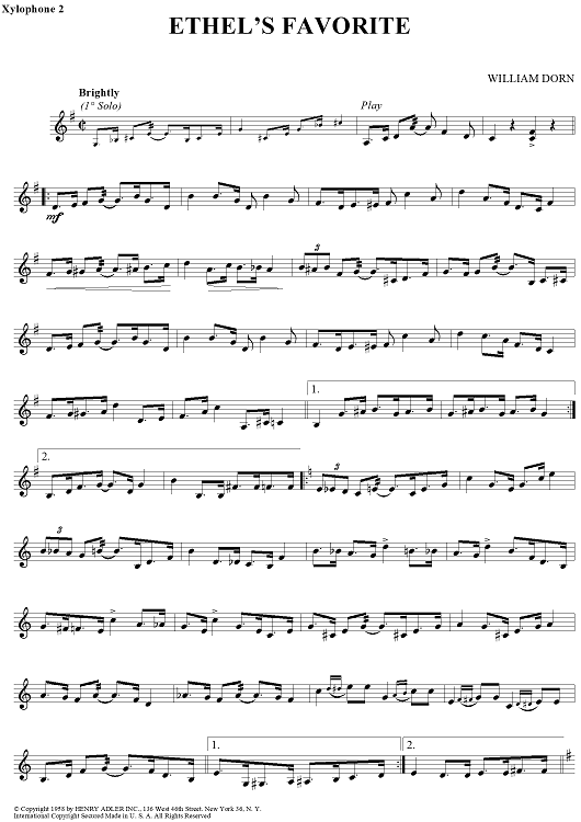 Ethel's Favorite - Xylophone 2