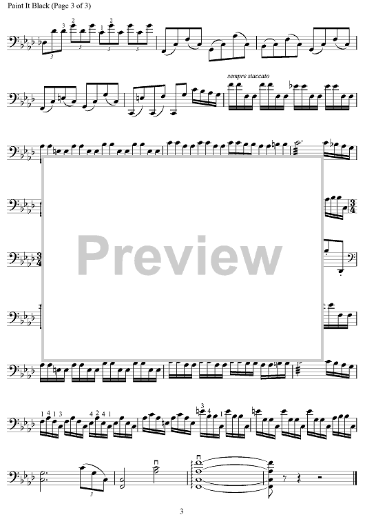 Paint It, Black from the Netflix Series WEDNESDAY" Sheet Music for