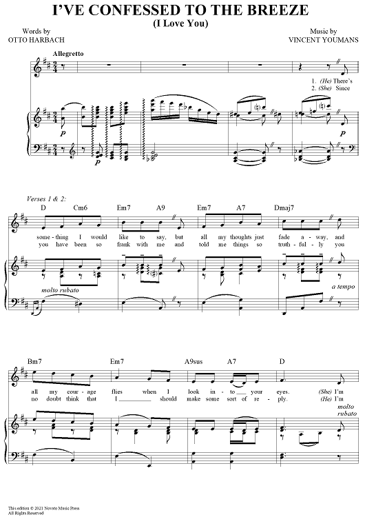 I've Confessed to the Breeze (I Love You)