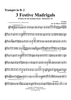 3 Festive Madrigals - Trumpet 2