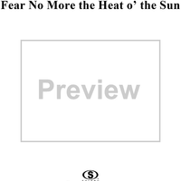 Fear No More the Heat o' the Sun, Op. 23, No. 1
