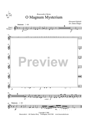 O Magnum Mysterium - Choir 1, Trumpet 3