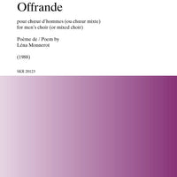 Offrande - Choral Score