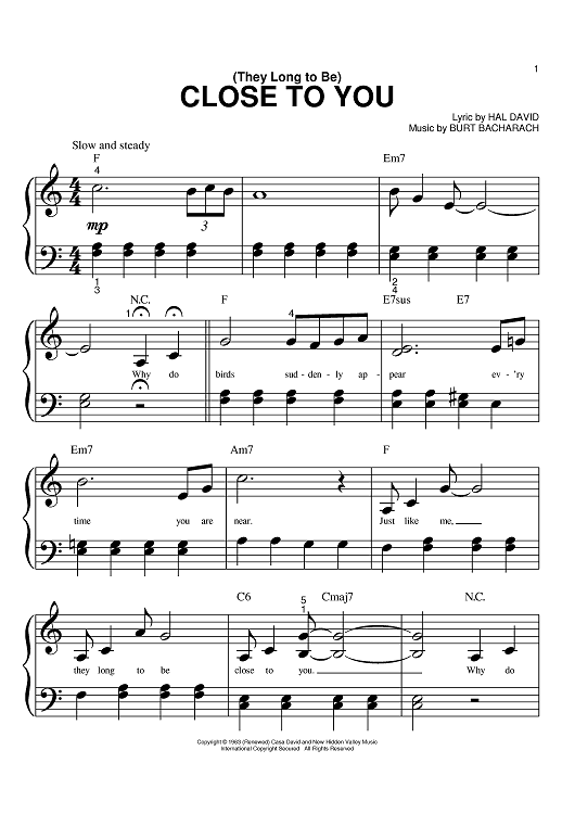 (They Long To Be) Close To You