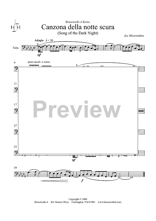 Canzona della notte scura - Tuba