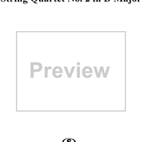String Quartet No. 2 in D Major - Violin 1