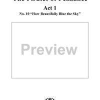 The Pirates of Penzance - Act I, No. 10: How beautifully blue the sky - Vocal Score