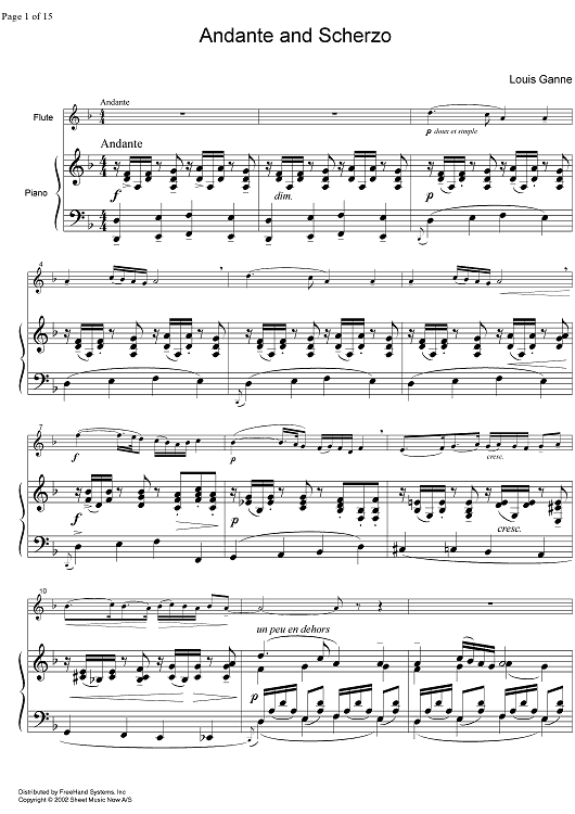 Andante and Scherzo - Score