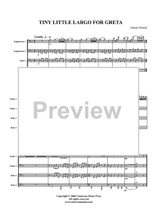 Tiny Little Largo for Greta - Score