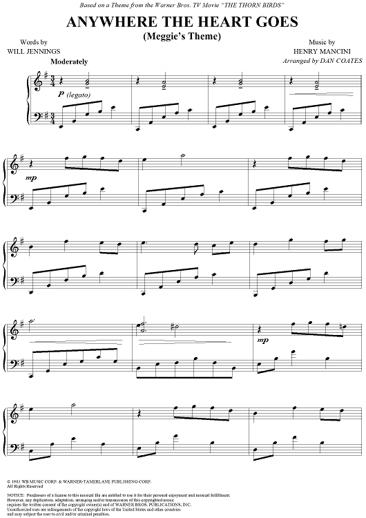 Anywhere the Heart Goes (Meggie's Theme)