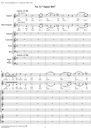 Messa da Requiem: No. 13. Agnus Dei