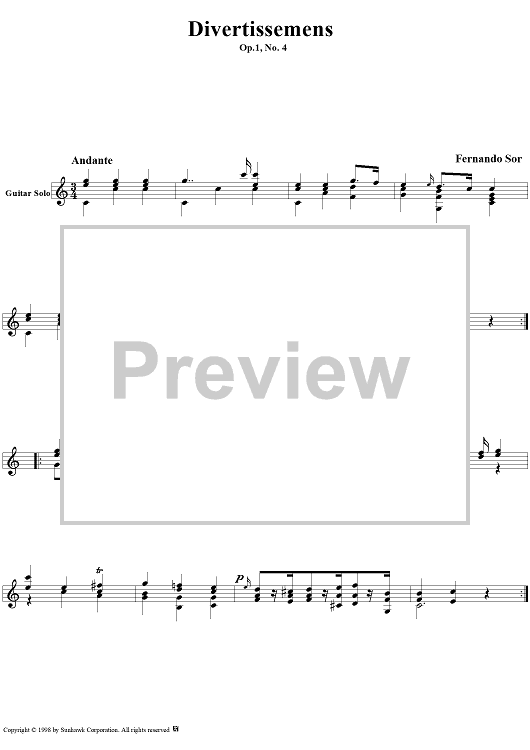 Six Divertissemens, Op. 1, No. 4