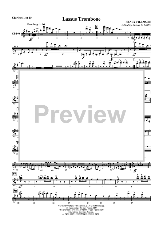 Lassus Trombone - Clarinet 1 in Bb