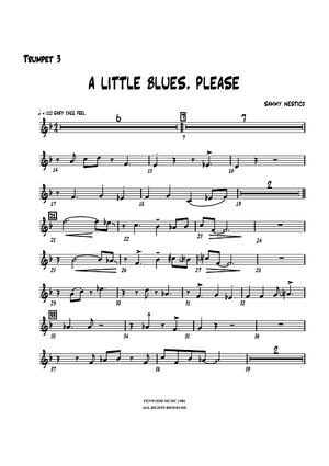 A Little Blues, Please - Trumpet 3