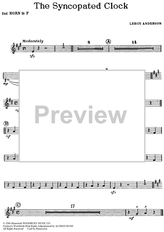 The Syncopated Clock - Horn 2 in F