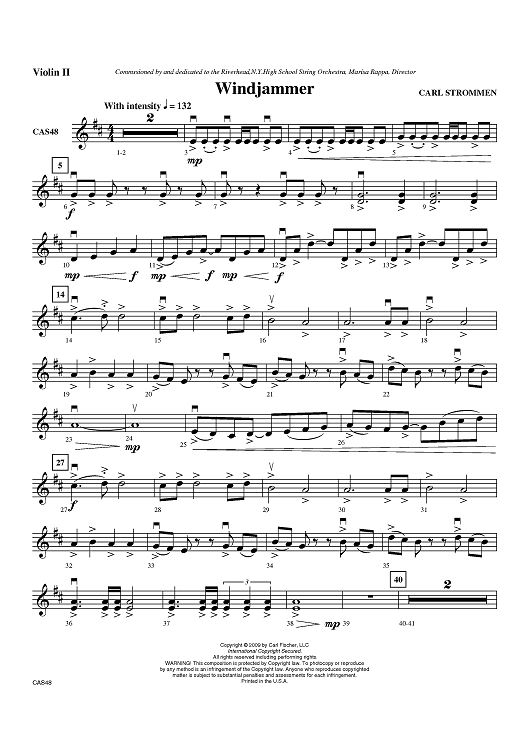 Windjammer - Violin 2