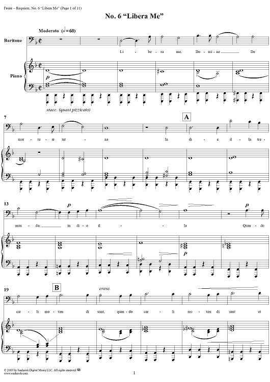 Requiem, Op. 48, No. 6: Libera Me