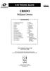 Credo - Score Cover