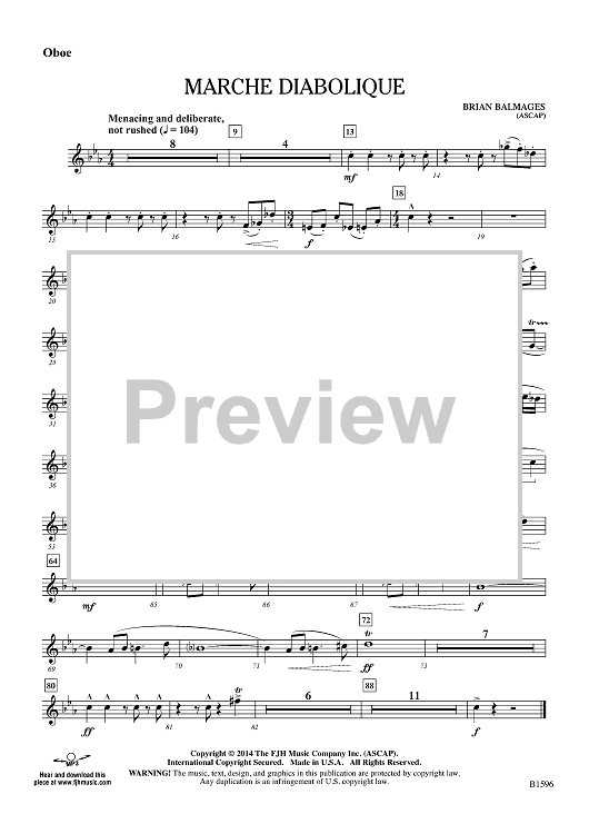 Marche Diabolique - Oboe