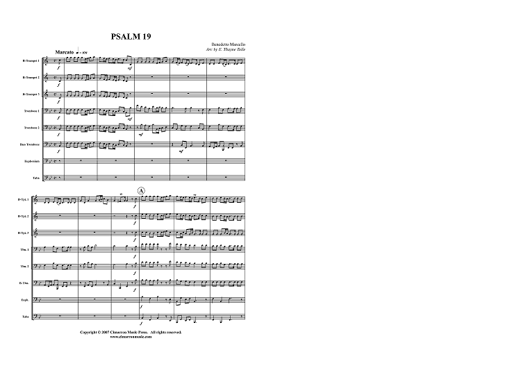 Psalm 19 - Score