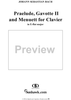 Praelude, Gavotte II, and Menuett for Clavier in E-Flat Major  (BWV 815)