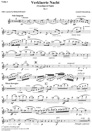 Verklaerte Nacht, Op. 4 - Violin 1