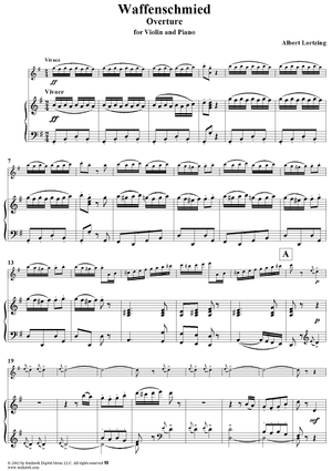 Waffenschmied, Overture - Piano