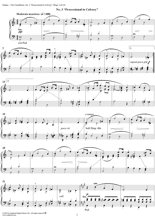 The Crucifixion: No. 3, Processional to Calvary