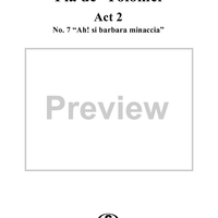 Pia de' Tolomei, Act 2, No. 7: Aria - "Ah! si barbara minaccia!" - Score