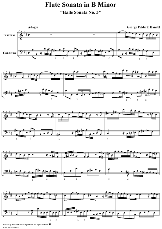 Flute Sonata in B minor,  HWV 376