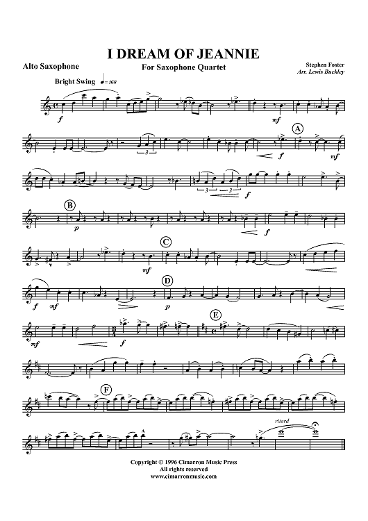 Stephen Foster Collection - Alto Sax